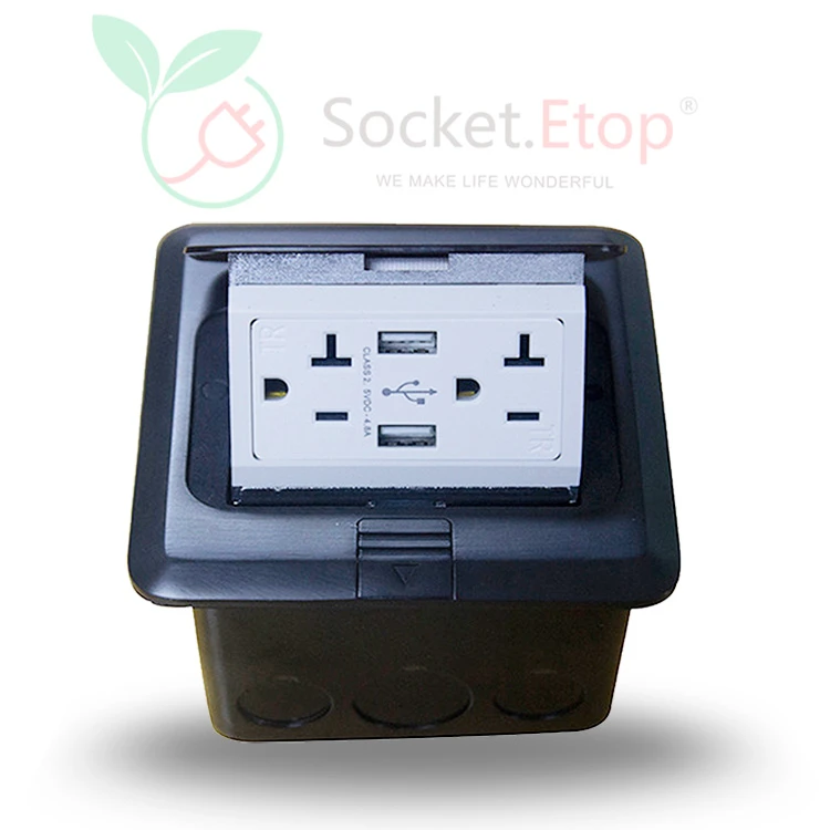 Gold Electrical Floor Socket